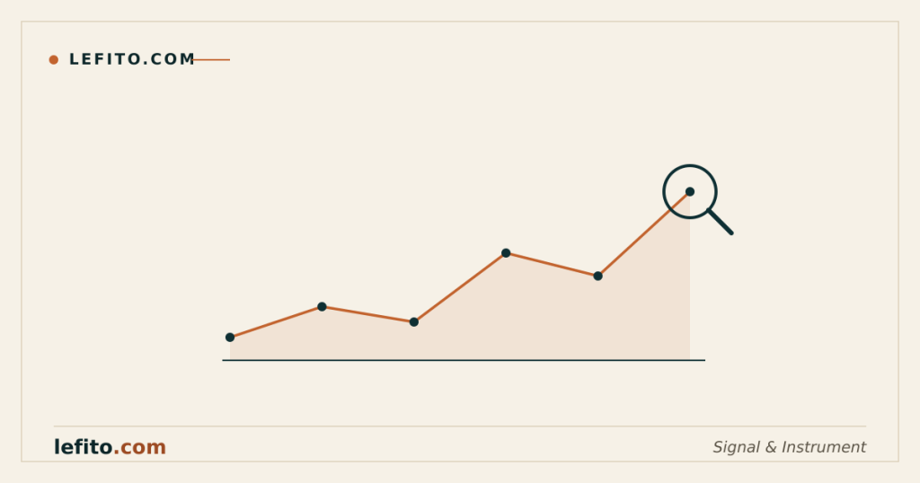 A rising metric line examined through a magnifier