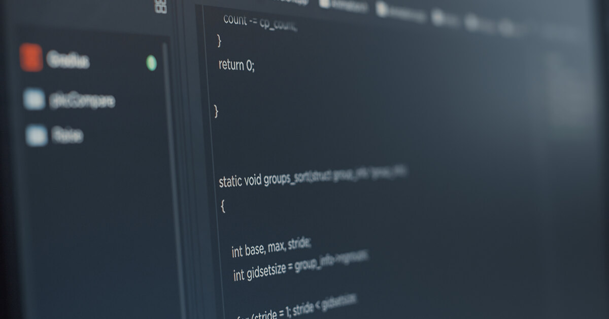 Closeup of JavaScript source code on a screen representing the GTM data layer
